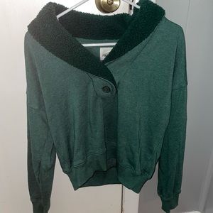 American Eagle Sherpa Collar Half Button